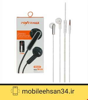هندزفری سیمی AUX Power Max مدل PM-015 -مشکی 